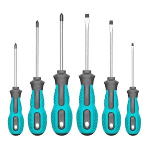 Jeu de tournevis magnétique, 6-Piece Jeu de tournevis, ensemble d'outils anti-goutte de visseuse.