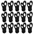 thumbnail image 1 of 25 Pcs Plastic Towel Clips Bright Color Multi-purpose Windproof Clothespin Clothes Drying Hanger for Clothesline Utility (Black), 1 of 9