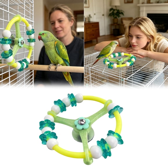 Outdor Interactive Bird Training With Wheel And Foraging For Parrots Conures Small Birds