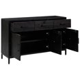 thumbnail image 2 of vidaXL Sideboard Black 110x35x70 cm Solid Pinewood, 2 of 5
