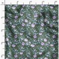 thumbnail image 2 of Soimoi Green polyester Crepe Fabric Leaf Floral Printed Craft Fabric by the Yard 42 Inch Wide, 2 of 6