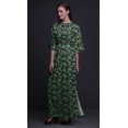 thumbnail image 4 of Bimba Robe Longue Maxi en Rayonne à Imprimé Feuilles pour Femmes avec Fente Latérale - Xxx-Grand, 4 of 6