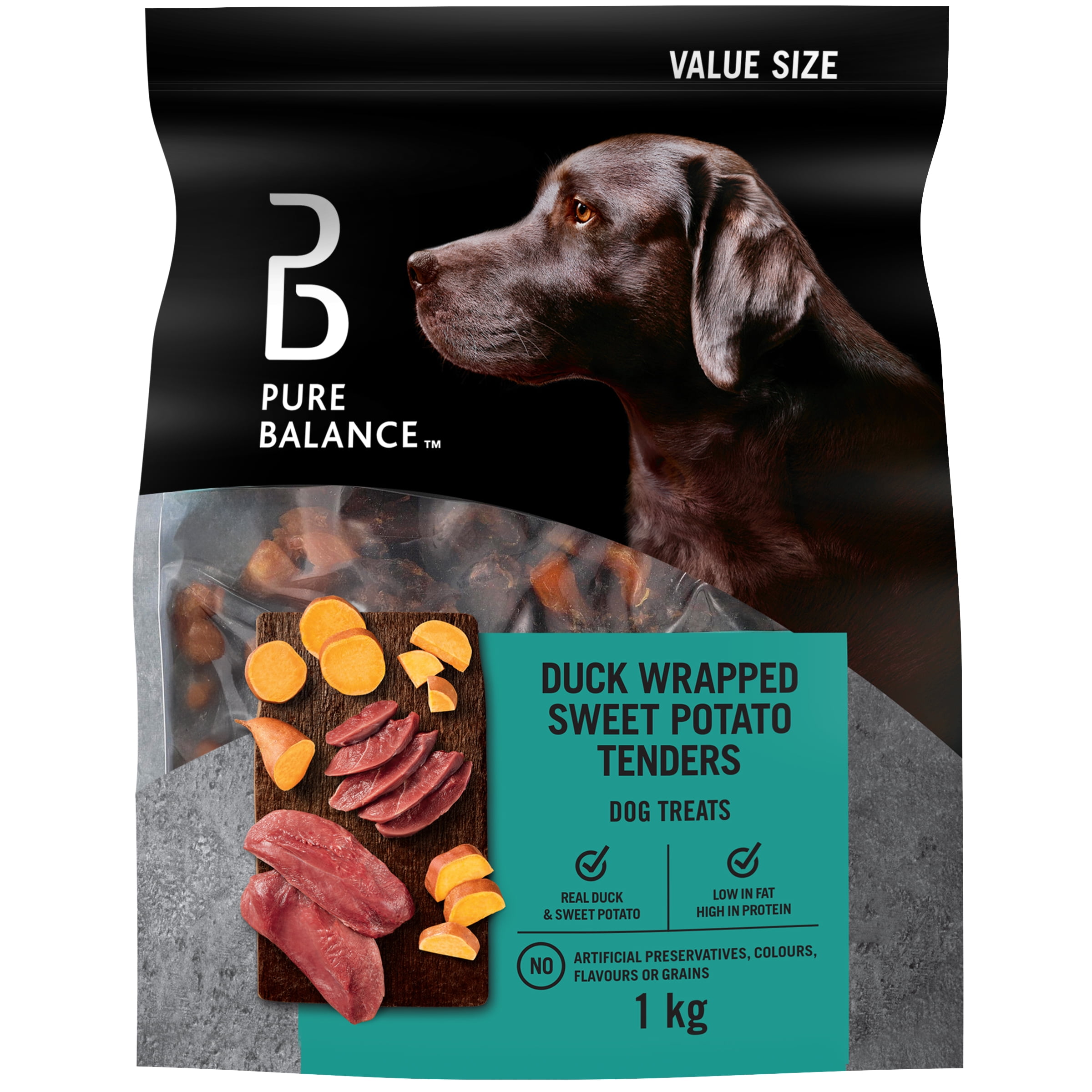 Pure Balance Duck Wrapped Sweet Potato Tenders Dog Treats 1KG