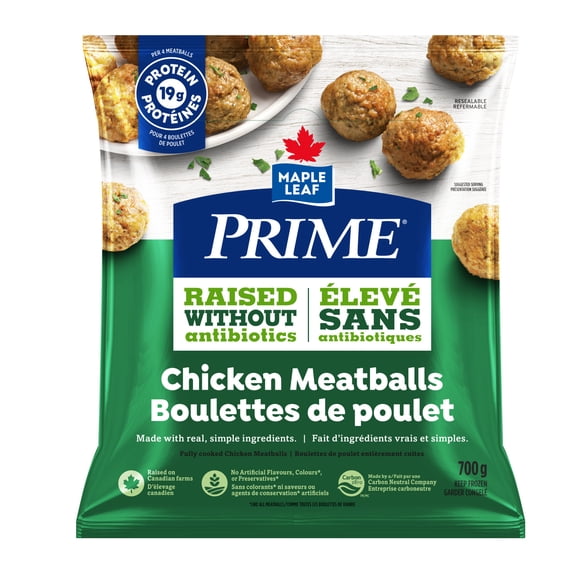 Prime Raised Without Antibiotics Chicken Meatballs, 700 g