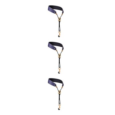 Redempat Sangle de Cou pour Saxophone Rembourrée Confortable pour Saxophone Basse Clarinette Soprano Bleu 45cm 3Set