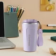 thumbnail image 4 of JWshufel Stainless Steel Coffee Mug Intelligent Temperature Display Portable Insulated Cup with Lifting Rope for Hot Cold Drinks Lightweight Easy to Carry and Clean, 4 of 5