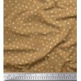 thumbnail image 1 of Soimoi Brown polyester Crepe Fabric Polka Dots Decor Fabric Printed Yard 52 Inch Wide, 1 of 3