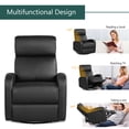 thumbnail image 4 of Costway Fauteuil Inclinable Pivotant à Bascule Manuel Fauteuil Simple avec Repose-Pieds Noir, 4 of 10