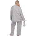 thumbnail image 4 of White Mark Women's Three-Piece Button-Down Pajama Set, 4 of 5