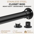 thumbnail image 2 of Closet Rod, 1.3" Heavy Duty Adjustable Hanging Rod 17-99 Inch, 2 of 8