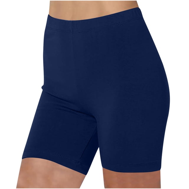 Timegard Running Shorts for Women Bike Short Leggings High Waist Solid Color Comfy Athletic Shorts