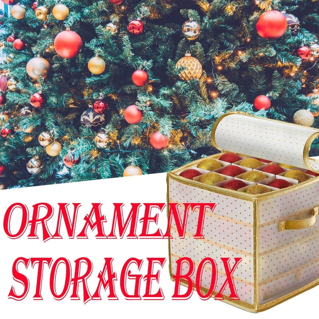 Ornament 64 Baubles Storage Box Ornament Xmas Tree Bag Decoration Box