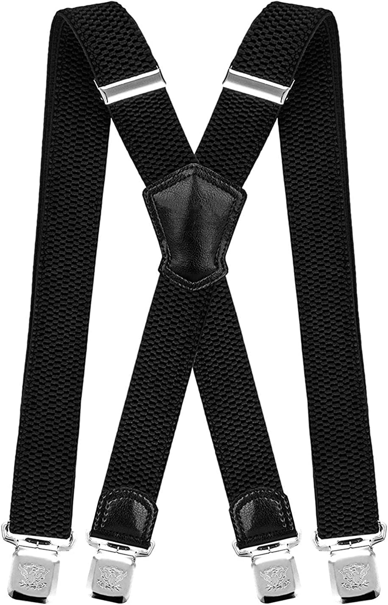 Little Hand Men Elastic Suspenders Clips Heavy Duty Adjustable Braces X Shape