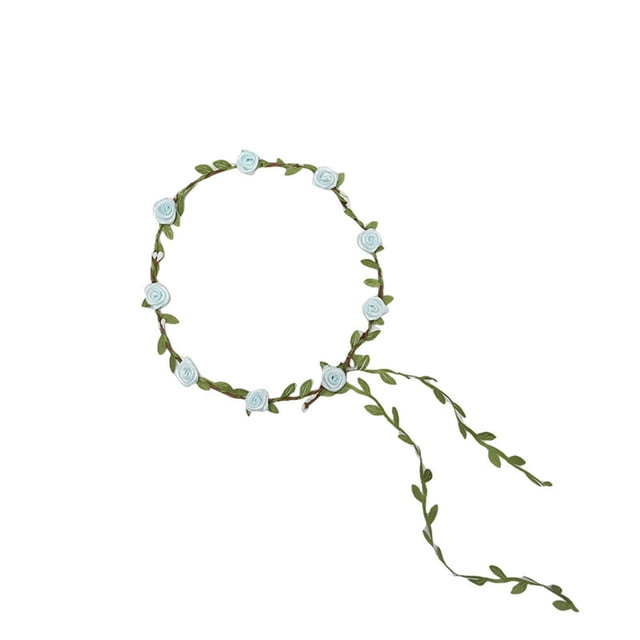 Rbaofujie Beach Simulation Rose Flower Mori Headband Wreath Photo Props