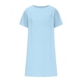 thumbnail image 4 of Ovzne Robes d'Été pour Femmes Robe Décontractée à Manches Courtes avec Poches Long Cardigan Chemise Multicolore Robe de Printemps Manches Courtes Liquidation, 4 of 6