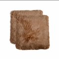 thumbnail image 1 of HomeRoots 317191 Coussin en Fourrure de 18 Po&44; Bronzage - Pack de 2, 1 of 1