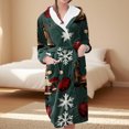 thumbnail image 2 of Peignoirs pour Femmes Peignoir Long Chaud Tendance à Manches Longues d'Hiver Pyjama Robe de Nuit, 2 of 5
