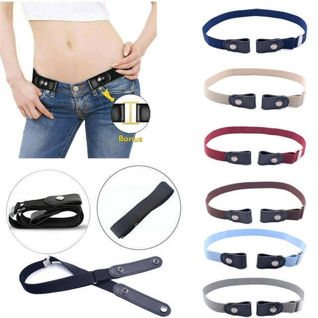 EYIIYE Women?s Fashion Buckle-Free Elastic Belts Invisible Belt for Jeans