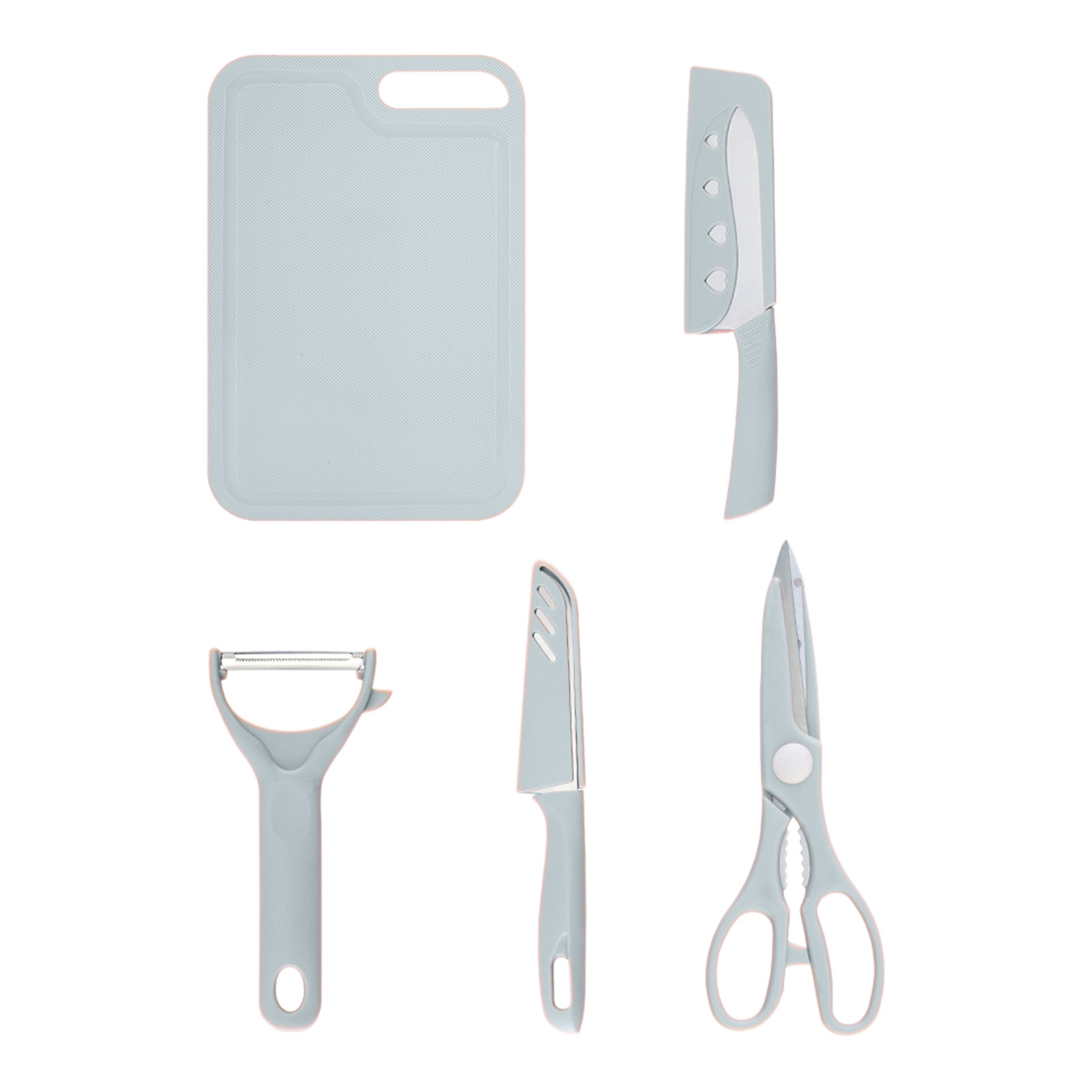 Dvruxg Kitchen Shears Set, Kitchen Scissors Heavy Duty Meat Scissors Poultry Shears, Contains Scissors、Vegetable Potato Peeler、Paring Knife, Dishwasher Safe Food Cooking Scissors Set