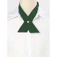 thumbnail image 2 of INSPIRE CHIC Unisex School Uniform Solid Adjustable Button Criss-Cross Bow Tie Army Green One Size, 2 of 6