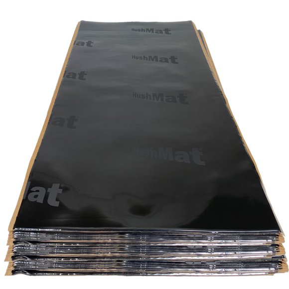 HushMat Sound Dampening Kit 10500 UltraWrap; Multi Use Kit; Use To Reduce Heat And Noise; 1.5 Millimeter Thickness; Butyl With Aluminum Backing; Black; 23 Inch Length x 12 Inch Width; 30 Sheets