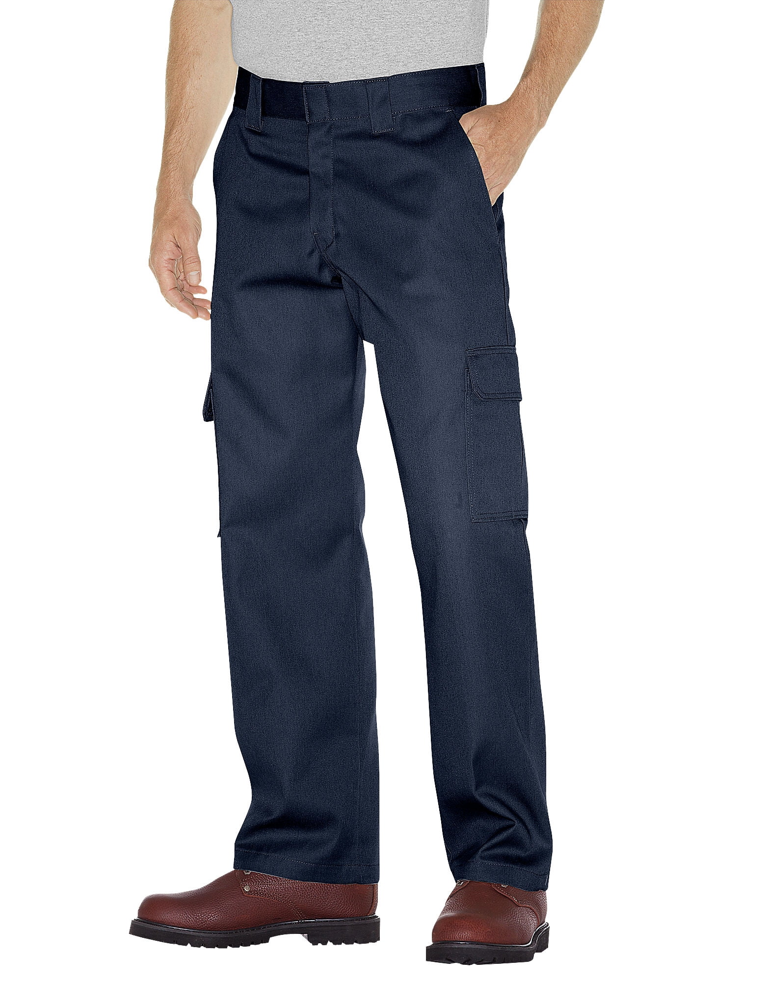 Dickies Mens Relaxed Fit Straight Leg Cargo Work Pants, 36W x 32L, Dark Navy