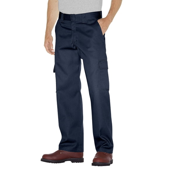 Dickies Mens Relaxed Fit Straight Leg Cargo Work Pants, 32W x 32L, Dark Navy