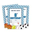 thumbnail image 1 of Darling Souvenir White Birthday Invitation Card 28 Pcs Fill or Write In Blank Invites Printable Party Supplies 5 x 7 Inches, 1 of 5