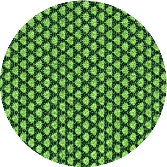 Ahgly Company Machine Washable Indoor Round Transitional Deep Emerald Green Area Rugs, 6' Round