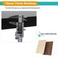 thumbnail image 2 of Computer Desk, 40'' Study Writing Table for Small Space, Save Space Office Desk with Metal Legs, Modern Steel Frame Wood PC Workstation for Home Office, Black, 2 of 7