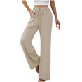 thumbnail image 1 of FAIWAD Womens Wide Leg Palazzo Pants Spring Summer High Elastic Waist Loose Casual Flowy Pants with Pockets, 1 of 7