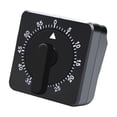 thumbnail image 1 of Mechanical Kitchen Timer Cube 6 cm x 6 cm x 2.5 cm, Battery-Free Analog Countdown Timer with Crisp Ringtone, Black or White, 1 of 7
