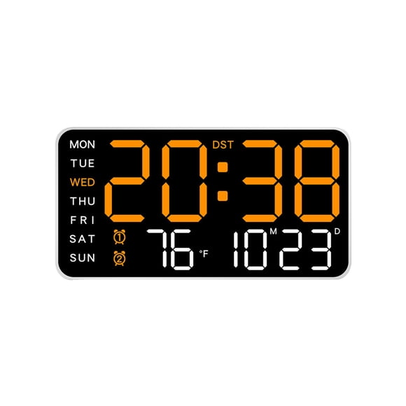 Digital Wall Clock LED Digital Wall Clock With Large Display Alarm Clock With Digital Calendar Suitable For Living Room Bedroom Office Store
