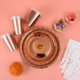 thumbnail image 3 of missunny-200pcs Rose Gold Party Supplies - Rose Gold Paper Plates & Napkins Cups Silverware Serves 25 Sets for Wedding Bridal Shower Engagement Birthday Parties.(Rose Gold), 3 of 5