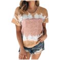 thumbnail image 2 of pxiakgy T-Shirts pour Femmes Printemps Été Décontracté Col Rond Manches Courtes Imprimé Grande Taille Haut T-Shirts Femmes Kaki + s, 2 of 7