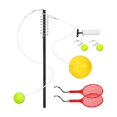 thumbnail image 4 of DYNWAVECA Tennis Training Aid Tetherball Set Ball and Rope with Pole Beginners Swing Practice Rebounder for Park Indoor Outdoor Outdoor, 4 of 10