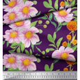 thumbnail image 2 of Soimoi Cotton Cambric Fabric Leaves & Wild Flower Print Fabric by the Yard 42 Inch Wide, 2 of 3