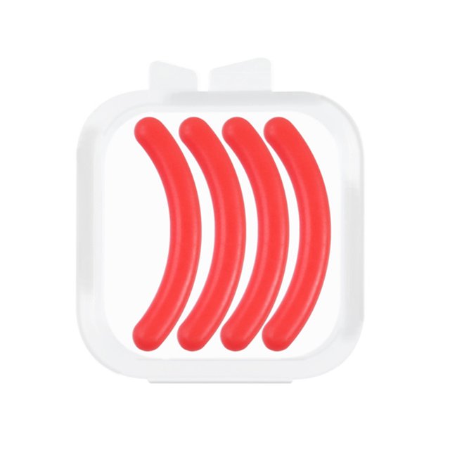 Eyelash Curler Refills Flexible Replacement Pads Rubber Solid Fine Workmanship Heavy-duty Practical Replace the Adhesive Strip Red (Four)