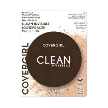 COVERGIRL poudre libre Clean Invisible, pigments d'origine 100% naturelle, 15 ingrédients essentiels, n'obstruent pas les pores, légère et respirante