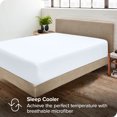 thumbnail image 3 of Bare Home 1800 Collection Drap-Housse de Luxe, Ultra Doux, Poche Profonde, Grand Lit, Blanc, 3 of 7