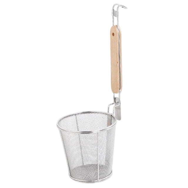 Elodie Deep Strainer Deep Frying Basket Pasta Strainer for Chips Straining Barbecue 12cm mesh mouth