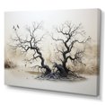 thumbnail image 2 of Designart Trees Wall art decor, Tree Canvas wall art, Grey White Tree Willows , Extra large Traditional Canvas wall art, 32x24 inches, 2 of 5