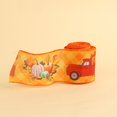 thumbnail image 2 of Binwennn Event Chairs for Kids Fall Autumn Wired Edge Ribbon Thanksgiving Wired Ribbon Pumpkin Maple Leaf Truck Wired Ribbon Wrapping Crafts Ribbon For Autumn Decorations, 2 of 5