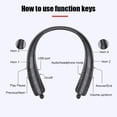 thumbnail image 2 of Haut-parleur Tour de Cou avec Micro, Appel Mains Libres, Compatible Bluetooth (Noir), 2 of 9