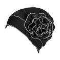 thumbnail image 2 of TISHITA For Ladies Solid Elastic Flower Hat Turban Chemo Cancer Hair Loss Cap Head Wrap black, 2 of 8