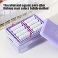 thumbnail image 4 of Meitianfacai Transparent Soapbar Drainer Container Portable Soapbar Case Soapbar Dish Container Laundry Soapbar Container Soapbar Container with Lid Roller Foaming Brush, 4 of 7