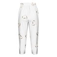 thumbnail image 4 of Birdeem Womens Summer Casual Elastic Waist Printed Cropped Pants, 4 of 5