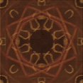 thumbnail image 1 of Ahgly Company Machine Washable Indoor Square Transitional Mahogany Brown Area Rugs, 5' Square, 1 of 7