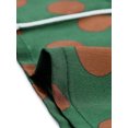 thumbnail image 5 of INSPIRE CHIC Womens Short Sleeve Notch Collar Piped Button Down Sleepwear Polka Dots Pajama Sets Large Deep Green, 5 of 5