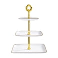 thumbnail image 1 of Rvkxad 3-Tier Cupcake Stand, Rectangular Plastic Serving Tray for Parties and Events, Tiered Dessert Display, Cake Stand, 1 of 5